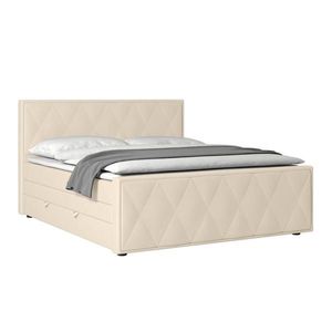 MID.YOU BOXSPRINGOVÁ POSTEĽ, 180/200 cm, kov, plast, textil, kartón, kompozitné drevo, biela vyobraziť