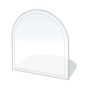 Lienbacher Sklo pod kachle 1000x1000x8 mm poloblúk vyobraziť