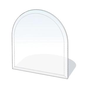 Lienbacher Sklo pod kachle 1000x1000x6 mm poloblúk vyobraziť