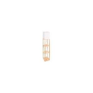 Stojacia lampa s poličkami 1xE27/60W/230V biela/hnedá vyobraziť