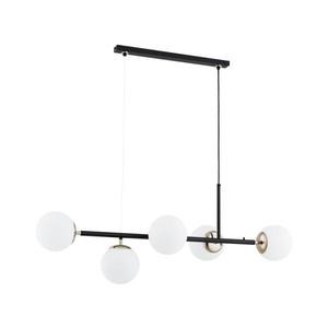 Luster na lanku DANSA 5xE14/10W/230V čierna/zlatá vyobraziť