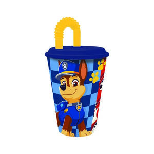 STOR POHÁR SO SLAMKOU HLIADKA 430 ML, PLASTOVÝ vyobraziť
