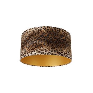 Zamatový tienidlo lampy leopardí vzor 50/50/25 zlatý interiér vyobraziť