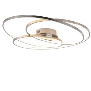 Oceľové stropné svietidlo 80 cm vrátane LED 3-stupňové stmievateľné - Rowin vyobraziť