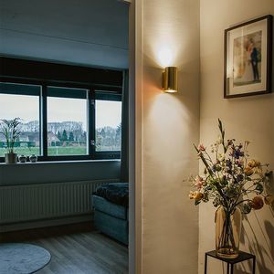 Inteligentná nástenná lampa zlatá okrúhla vrátane 2 Wifi GU10 - Sandy vyobraziť