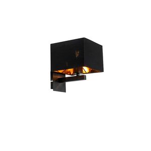 Moderná nástenná lampa čierna so zlatom - VT 1 vyobraziť