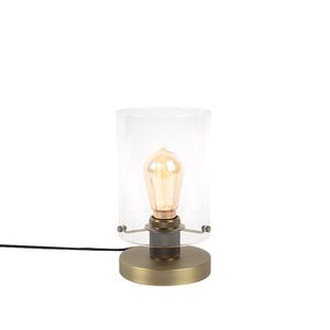 Škandinávska stolná lampa bronzová so sklom - Dome vyobraziť