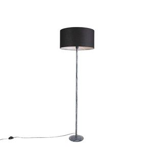 Stojaca lampa sivá s čiernym tienidlom 50 cm - Simplo vyobraziť