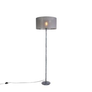 Stojaca lampa sivá so sivým tienidlom 50 cm - Simplo vyobraziť