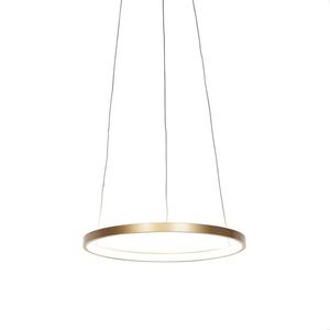 Moderné kruhové závesné svietidlo zlaté 40 cm vrátane LED - Anella vyobraziť