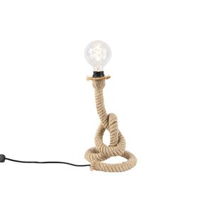 Rustikálna stolná lampa z lana - Ropa vyobraziť