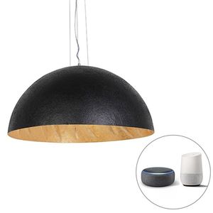 Inteligentné závesné svietidlo čierne so zlatom 70 cm vrátane Wifi A60 - Magna vyobraziť