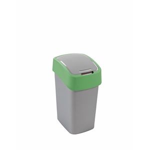 CURVER Odpadkový kôš FLIP BIN 9l | strieborná / zelená vyobraziť