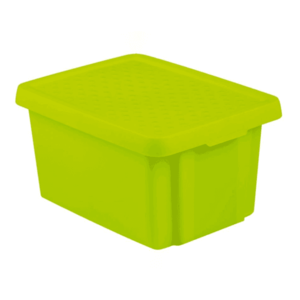 CURVER Úložný box ESSENTIALS 45L s vekom | zelená vyobraziť