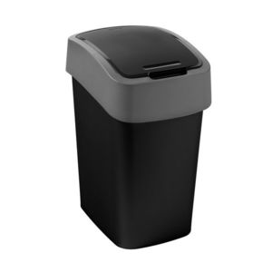 CURVER Odpadkový kôš FLIP BIN 9l | čierna / strieborná vyobraziť