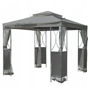Chomik Záhradný altánok GAZEBO s moskytierou | sivá 250 x 250 cm vyobraziť