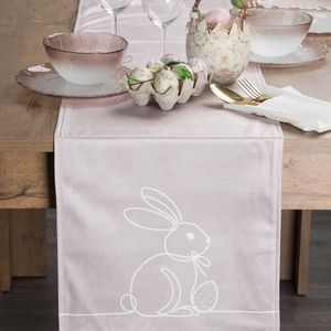 ArtFir Veľkonočný behúň EASTER 1 | béžová/biela 35 x 140 cm vyobraziť