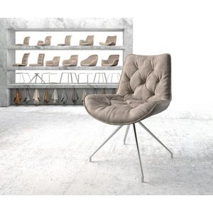 Otočná stolička Taimi-Flex taupe vintage krížová základňa zúžená vyobraziť