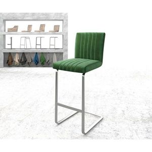 Barová stolička Luiga-Flex velvet green konzolová základňa plochá vyobraziť