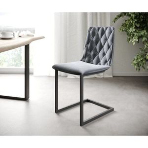 Sada 4 konzolových jídelních židlí Trado-Adesso Grey Velvet vyobraziť