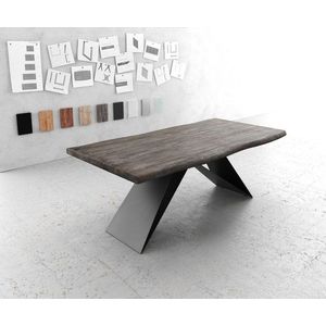 Jedálenský stôl Edge 200x100 XL Akácia platina Podstavec v tvare vyobraziť