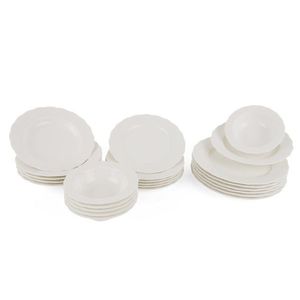 Porcelánová sada 24 ks talířů Hermina bílá vyobraziť