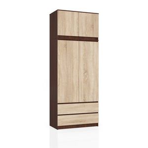 Šatníková skriňa s nadstavcom Star 90 cm wenge vyobraziť