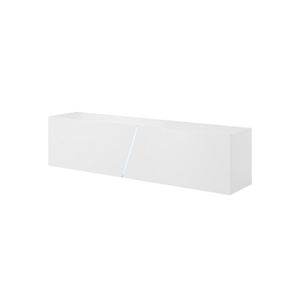 TV stolík Slant s LED osvetlením 160 cm biely mat/biely leskk vyobraziť
