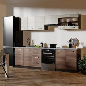 Kuchynská linka Amanda 2 260 ZB 28mm dub hamonix/priene arden/kor. wenge vyobraziť