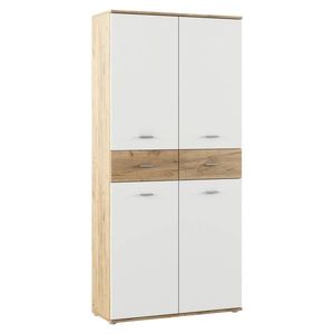KONDELA Vilot botníková skriňa / regál biela / dub artisan vyobraziť