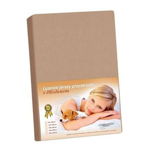 Bellatex Jersey prestieradlo s elastanom kávová, 100 x 200 cm vyobraziť