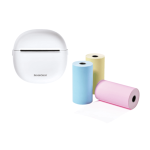 SILVERCREST® Vrecková minitlačiareň + fotopapier, farebný, 3 kusy vyobraziť
