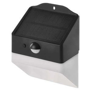 EMOS Čierno-biele LED nástenné solárne svietidlo s pohybovým čidlom 2W IP65 ZG151S vyobraziť