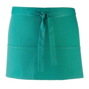 Premier Workwear Krátka čašnícka zástera s vreckami - Emerald vyobraziť