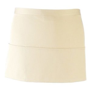 Premier Workwear Krátka čašnícka zástera s vreckami - Natural vyobraziť