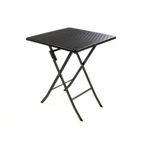 Garthen 37109 Skladací záhradný stôl ratanového vzhľadu 75 x 61 x 61 cm vyobraziť