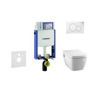 GEBERIT - Kombifix Modul na závesné WC s tlačidlom Sigma01, alpská biela + Tece One - sprchovacia toaleta a doska, Rimless, SoftClose 110.302.00.5 NT1 vyobraziť
