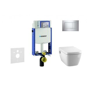 GEBERIT - Kombifix Modul na závesné WC s tlačidlom Sigma30, lesklý chróm/chróm mat + Tece One - sprchovacia toaleta a doska, Rimless, SoftClose 110.302.00.5 NT6 vyobraziť