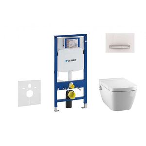 GEBERIT - Duofix Modul na závesné WC s tlačidlom Sigma50, alpská biela + Tece One - sprchovacia toaleta a doska, Rimless, SoftClose 111.300.00.5 NT8 vyobraziť