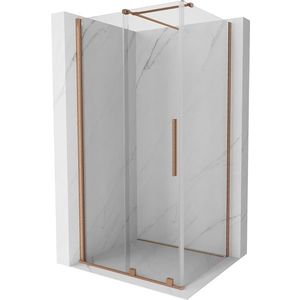 MEXEN/S - Velár sprchovací kút 90 x 75, transparent, kartáčovaná meď 871-090-075-01-65 vyobraziť