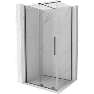 MEXEN/S - Velár sprchovací kút, posuvné dvere 90 x 75 cm, transparent, grafit metal 871-090-075-01-95 vyobraziť