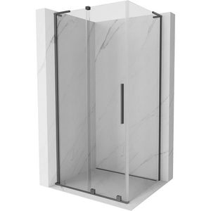 MEXEN/S - Velar L sprchovací kút, posuvné dvere 90 x 110 cm, transparent, grafit metal 871-090-110-03-95 vyobraziť