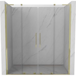 MEXEN/S - Velar L Duo posuvné sprchové dvere 180 cm, transparent, zlatá 871-180-003-02-50 vyobraziť
