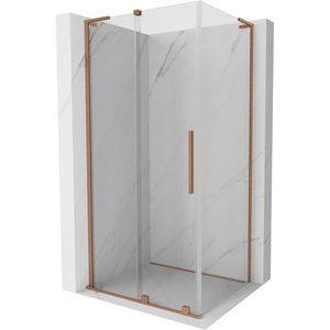 MEXEN/S - Velar L sprchovací kút, posuvné dvere 90 x 110 cm, transparent, meď kartáčovaná 871-090-110-03-65 vyobraziť