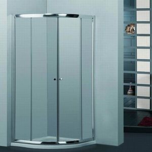 H K - Štvrťkruhový sprchovací kút PURE S4 90x90 s dvojdielnymi posuvnými dverami PURES490 vyobraziť