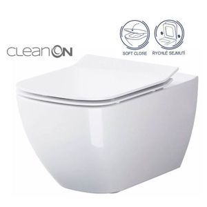 CERSANIT - SET B245 závesná misa VIRGO CLEAN ON vrátane dur. sedátka SLIM LW WO S701-427 vyobraziť