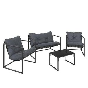 Ambia Garden JEDÁLENSKÁ TERASOVÁ SÚPRAVA 4-dielne, kov, sklo, textil vyobraziť