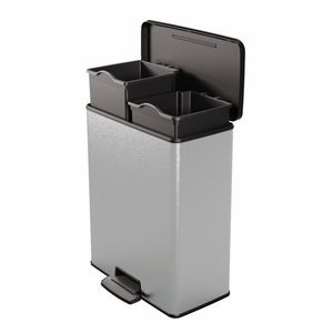 CURVER Odpadkový kôš DECO BIN DUO 26L+26L | strieborná vyobraziť