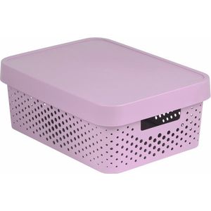 CURVER Úložný box INFINITY DOTS 11l s vekom | ružová vyobraziť
