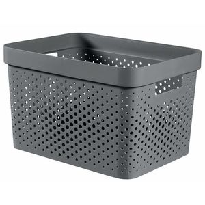 CURVER Úložný box INFINITY DOTS 17l recyklovaný plast | tmavosivá vyobraziť